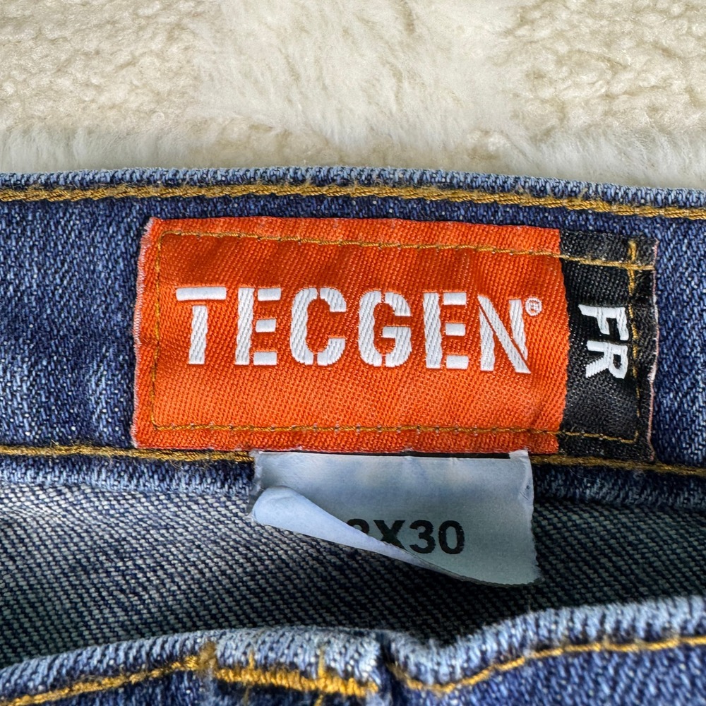 Tecgen FR Flame Resistant Denim Jeans Mens 42x30 Workwear Blue - Picture 6 of 13